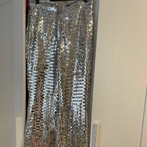 Silver disco ball pants